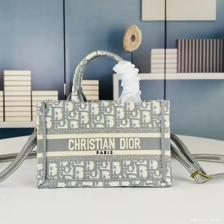 with Grey Tote Dior Strap Mini Oblique Motif Canvas Book 0502 Luxury